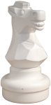 Skoczek, koń biały standard 45 cm - figura szachowa ogrodowa 