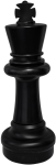 Król czarny standard 64 cm - figura szachowa ogrodowa   