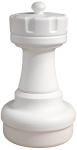 Wieża biała standard 42 cm - figura szachowa ogrodowa  