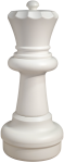 Królowa, Hetman biały standard 58 cm - figura szachowa ogrodowa   