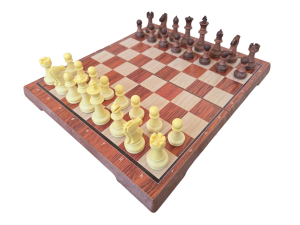 Szachy magnetyczne z tworzywa -  imitacja drewna WG-3520