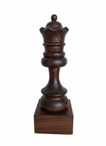 Puchar drewniany - Królowa/ Hetman brązowy  - duży