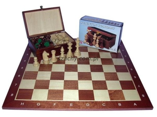 Staunton nr 6 z figurami w kasetce
