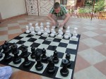Szachy tarasowe z tworzywa GCN-12 K30 - figury + szachownica